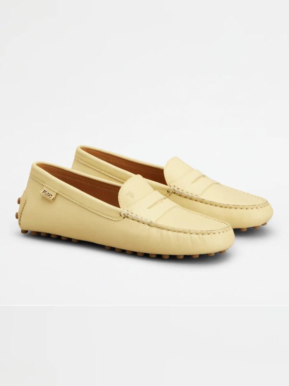 Tod's Gommino Loafers in Butter Yellow Leather - Picture 1 of 8